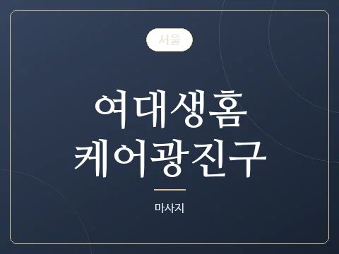 여대생홈케어광진구 · 서울