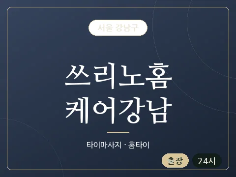 쓰리노홈케어강남 · 서울 강남구