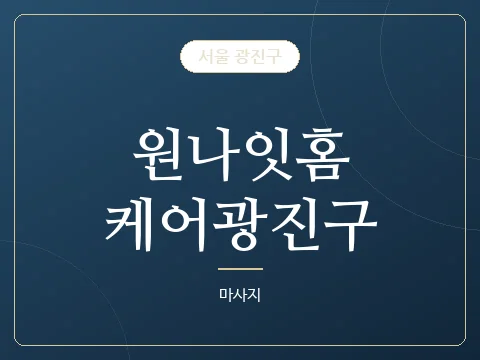원나잇홈케어광진구 · 서울 광진구